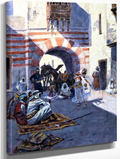 Street Scene In Arabia By Charles Marion Russell
