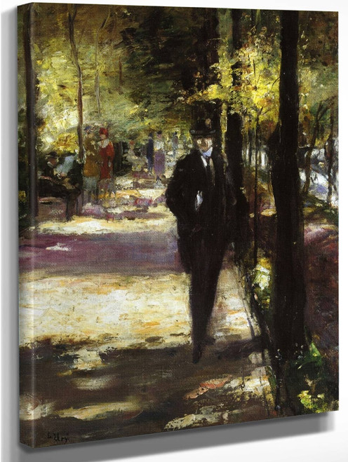 Stroller In Tiergarten By Lesser Ury