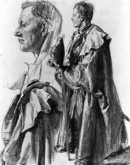 Study Of A Model For An Officer By Adolph Von Menzel By Adolph Von Menzel