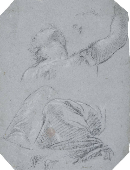 Study Of A Seated Woman Seen From Below By Paolo Veronese
