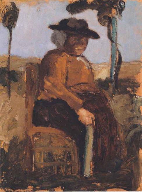 Study Of A Woman Seated In The Garden By Paula Modersohn Becker