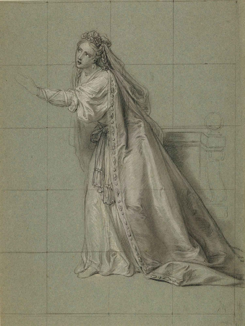 Study Of A Woman Turned Toward The Left By Charles Antoine Coypel Iv By Charles Antoine Coypel Iv