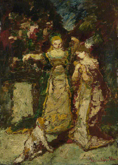 Subject Composition By Adolphe Joseph Thomas Monticelli Subject Composition By Adolphe Joseph Thomas Monticelli