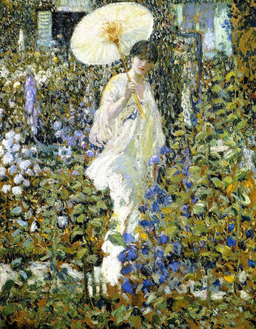 Sun And Wind By Frederick Carl Frieseke By Frederick Carl Frieseke