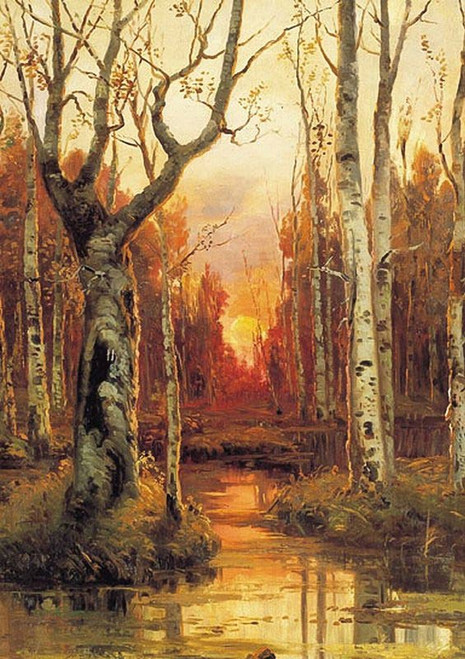 Sunset In The Forest1 By Julius Klever