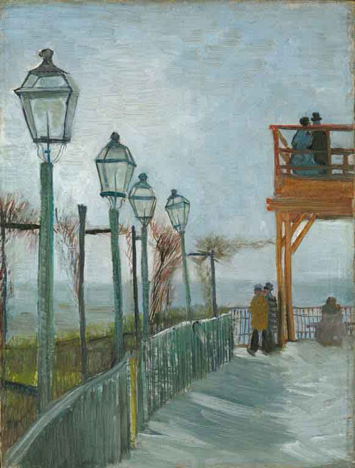 Terrace And Observation Deck At The Moulin De Blute Fin, Montmartre By Jose Maria Velasco