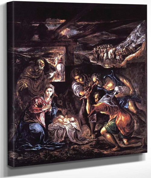 The Adoration Of The Shepherds By El Greco By El Greco
