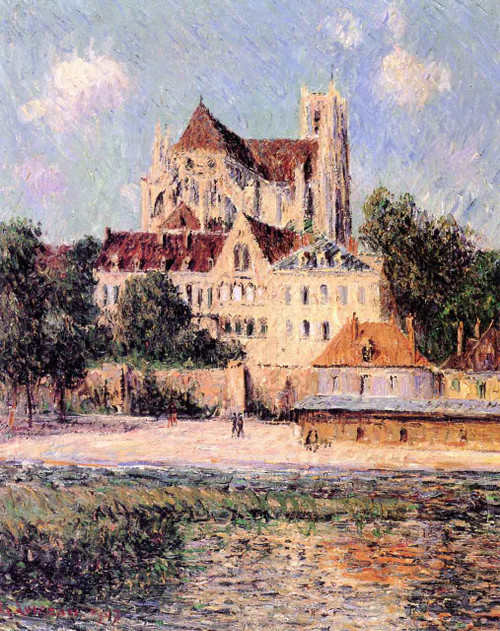 The Auxerre Cathedral 1 By Gustave Loiseau By Gustave Loiseau
