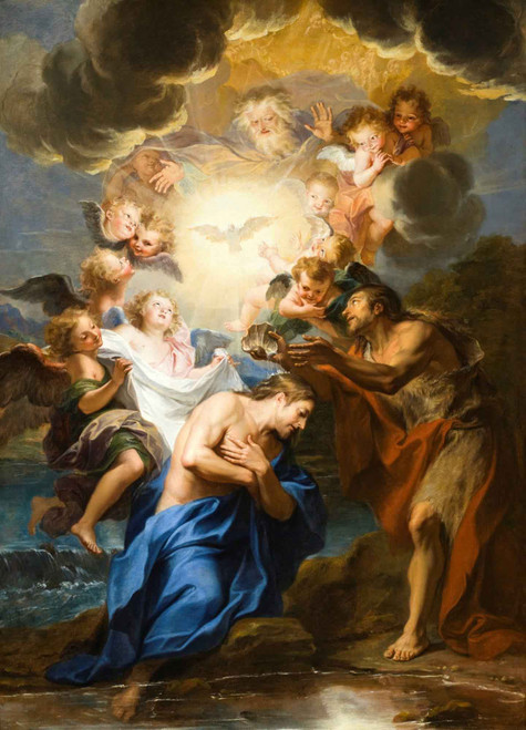 The Baptism Of Christ By Antoine Coypel Ii By Antoine Coypel Ii