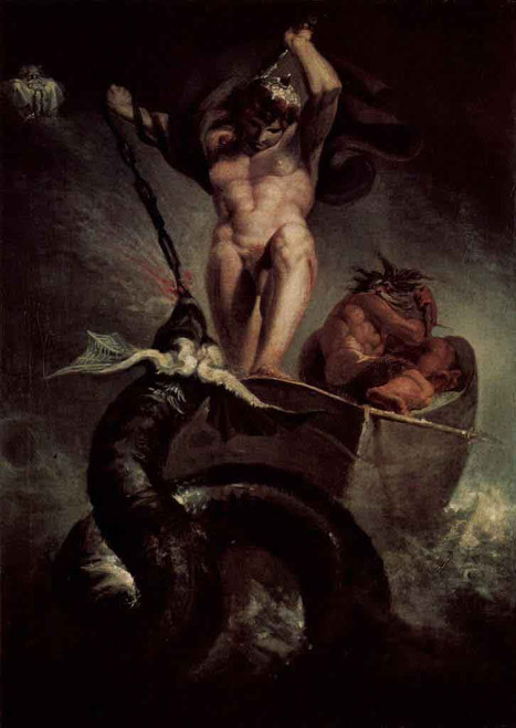 The Battle Of Thor With The Serpent Of Midgard By Henry Fuseli  By Henry Fuseli