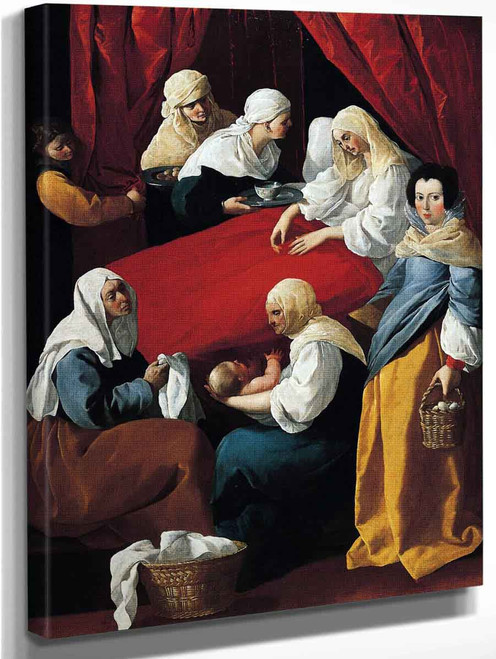 The Birth Of The Virgin By Francisco De Zurbaran