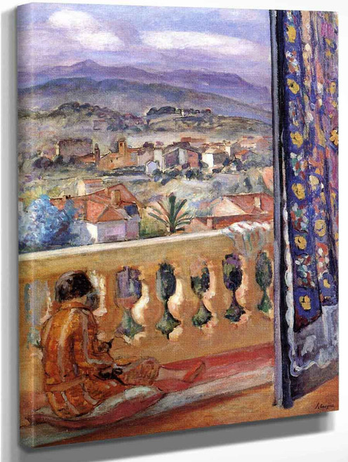 The Blue Curtain Le Cannet By Henri Lebasque By Henri Lebasque