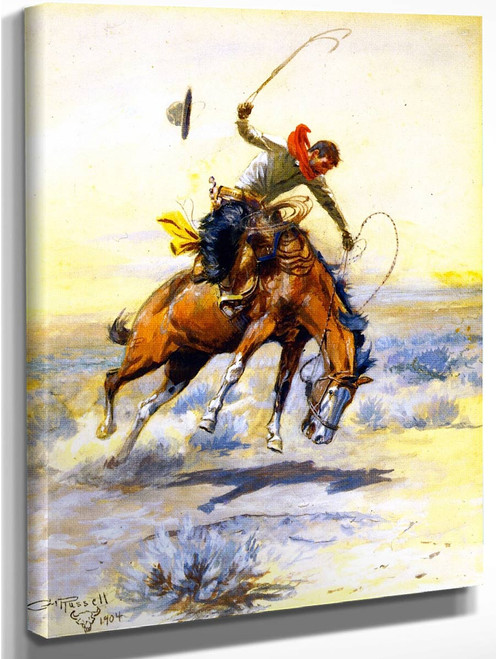 The Bucker By Charles Marion Russell