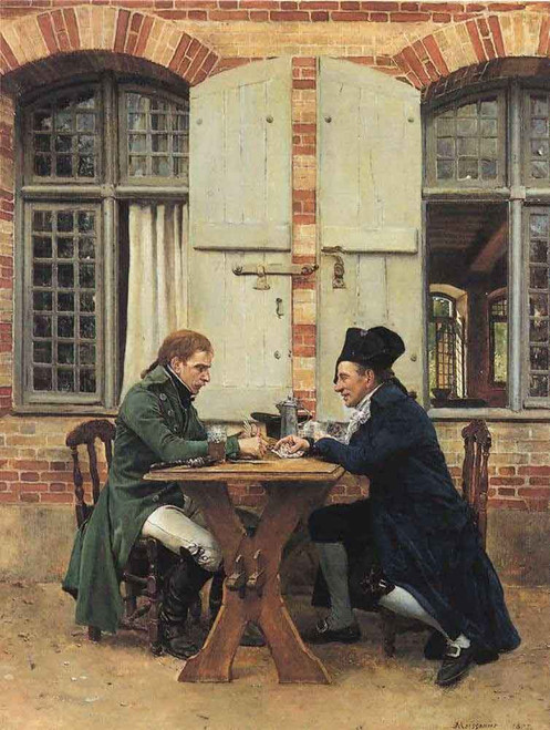 The Card Players By Jean Louis Ernest Meissonier