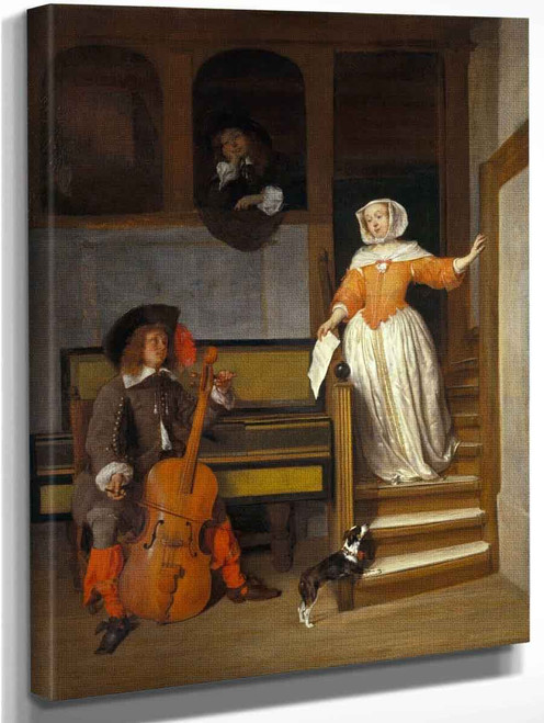 The Cello Player By Gabriel Metsu