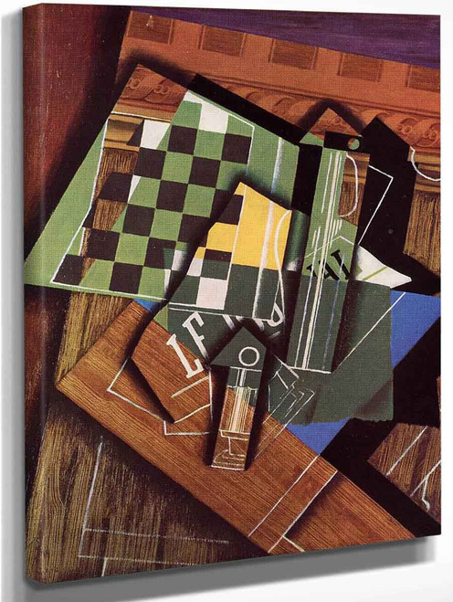 The Checkerboard2 By Juan Gris