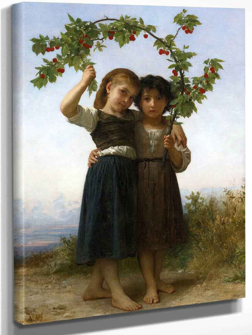 The Cherry Branch By William Bouguereau