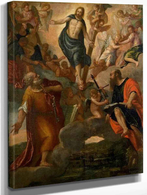 The Christ In Glory With Sts. Peter And Paul By Paolo Veronese