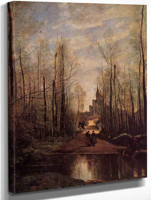 The Church Of Marissel By Jean Baptiste Camille Corot