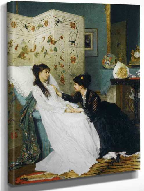 Idle Moments By Gustave Leonard De Jonghe By Gustave Leonard De