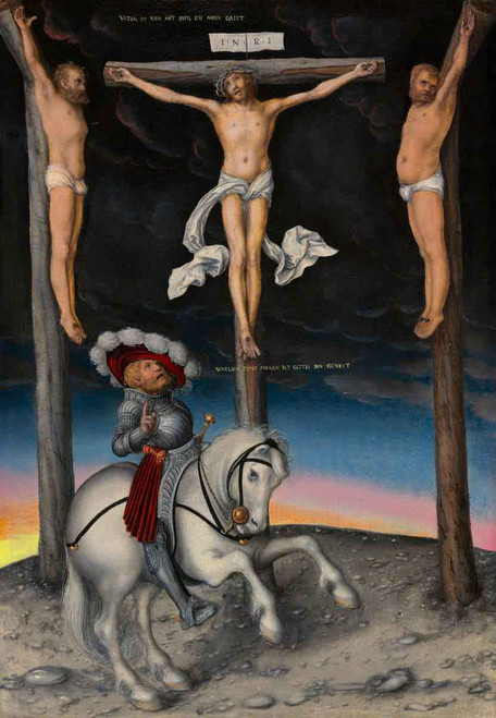 The Crucifixion With The Converted Centurion By Lucas Cranach The Elder By Lucas Cranach The Elder