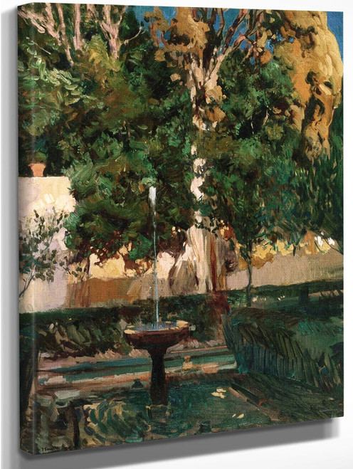 The Cypress Of The Sultana, Generalife, Granada By Joaquin Sorolla Y Bastida