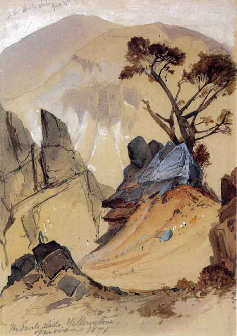 The Devils Slide Yellowstone By Thomas Moran