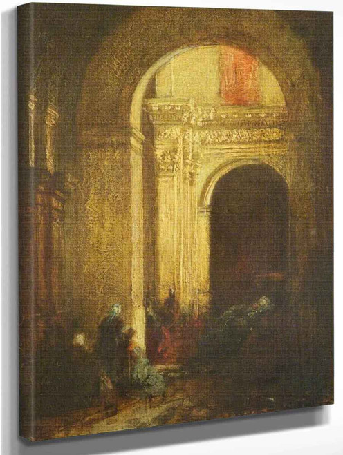 The Door Of A Mosque By Adolphe Joseph Thomas Monticelli