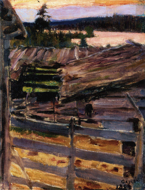 The Ekola Farmyard By Akseli Gallen Kallela