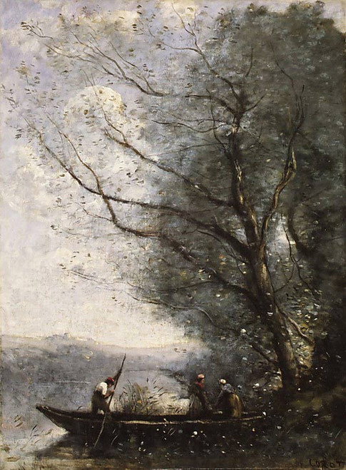 The Ferryman By Jean Baptiste Camille Corot