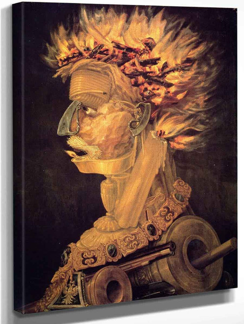 Four Seasons In One Head Canvas Print - Giuseppe Arcimboldo Canvas