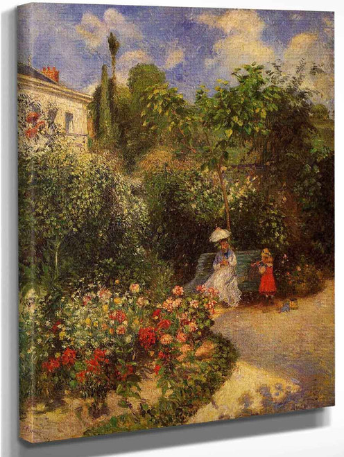 The Garden At Pontoise By Camille Pissarro