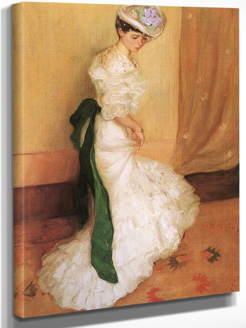 The Green Sash By Frederick Carl Frieseke By Frederick Carl Frieseke