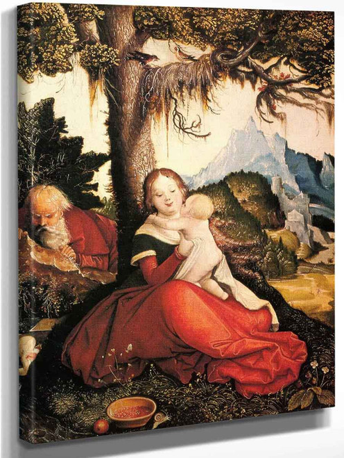 The Holy Family, Resting On The Flight By Hans Baldung Grien By Hans Baldung Grien