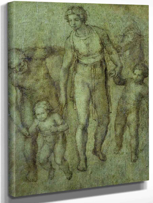 The Holy Family With Saint John The Baptist By Michelangelo Buonarroti By Michelangelo Buonarroti