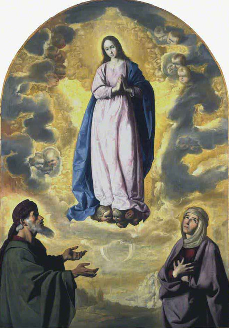 The Immaculate Conception With Saint Joachim And Saint Anne By Francisco De Zurbaran
