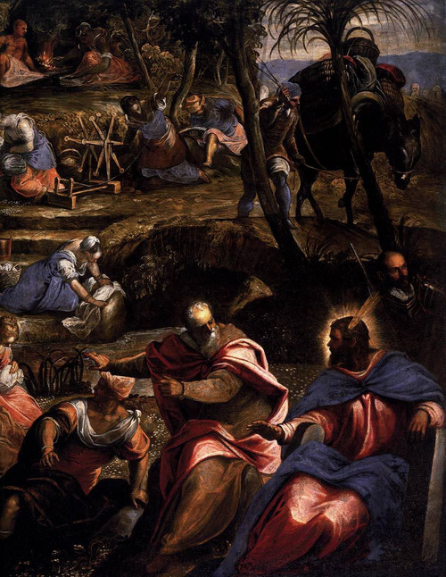 The Jews In The Desert  By Jacopo Tintoretto The Jews In The Desert  By Jacopo Tintoretto