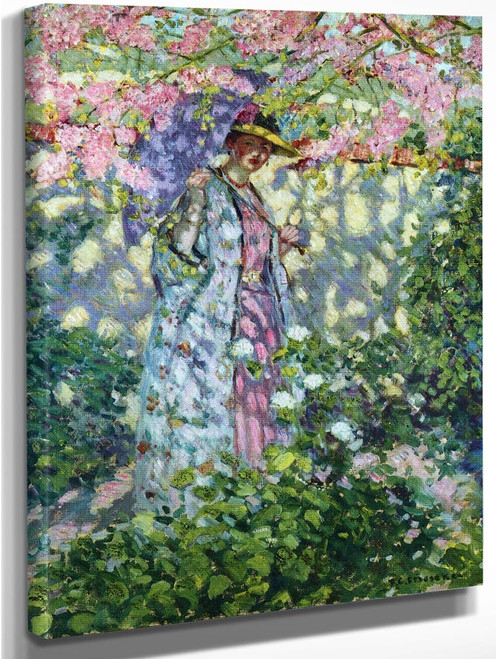 The Judas Tree By Frederick Carl Frieseke By Frederick Carl Frieseke