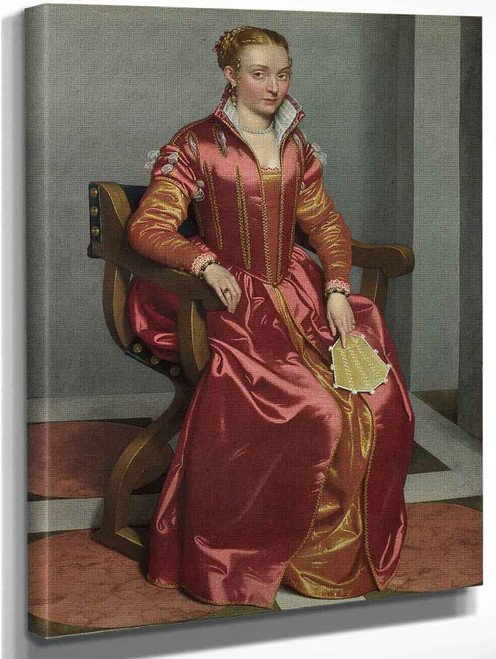 The Lady In Red, Perhaps Contessa Lucia Albani Avogadro By Giovanni Battista Moroni