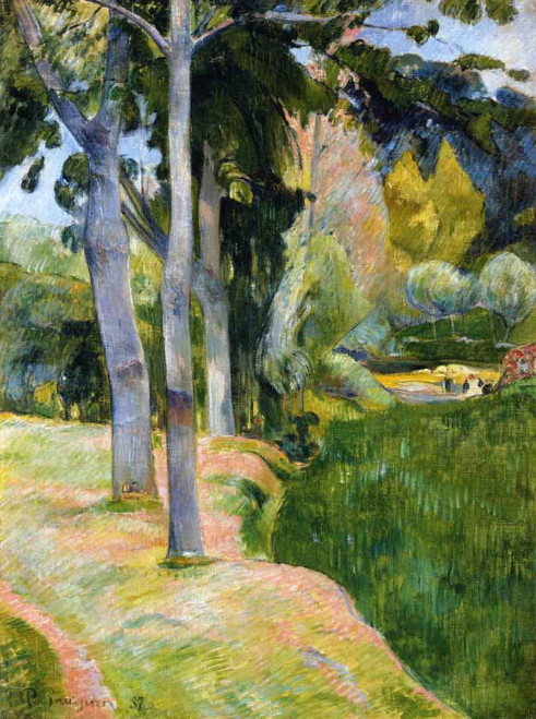 The Large Trees By Paul Gauguin