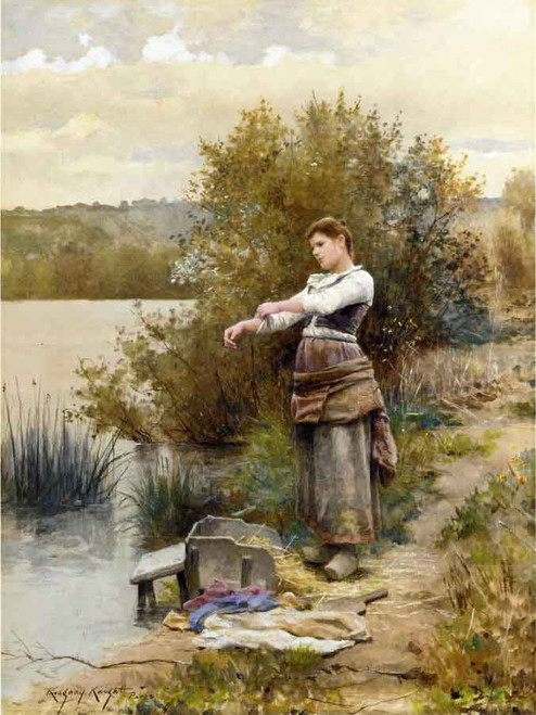 The Laundress By Daniel Ridgway Knight By Daniel Ridgway Knight