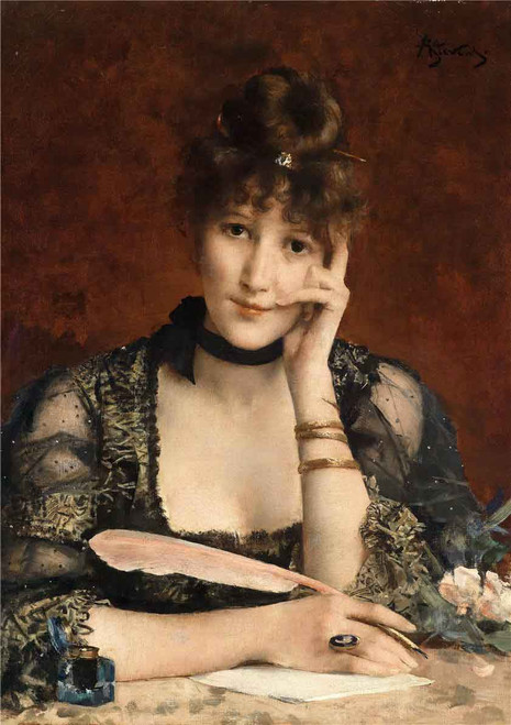The Letter By Alfred Emile Leopold Stevens