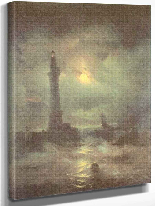 The Lighthouse Of Naples By Ivan Constantinovich Aivazovsky By Ivan Constantinovich Aivazovsky