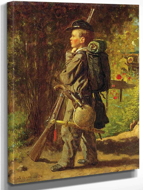 The Little Soldier By Eastman Johnson  By Eastman Johnson
