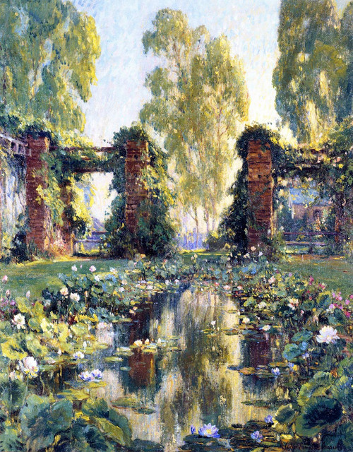 The Lotus Pond, El Encanto, Santa Barbara By Colin Campbell Cooper By Colin Campbell Cooper The Lotus Pond, El Encanto, Santa Barbara By Colin Campbell Cooper By Colin Campbell Cooper