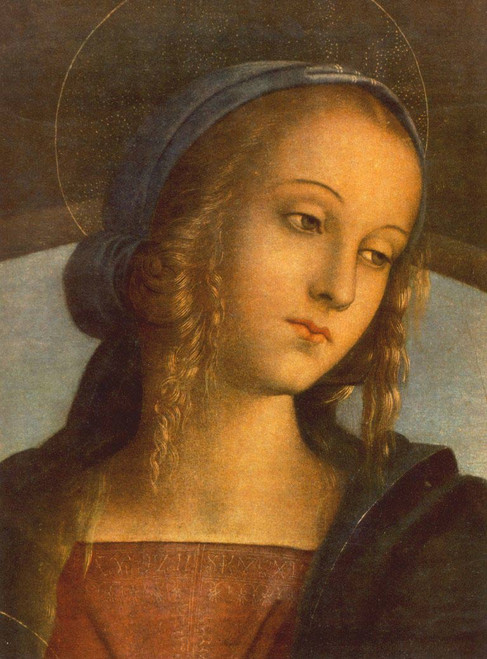 The Madonna Between St. John The Baptist And St. Sebastian [Detail] By Pietro Perugino By Pietro Perugino