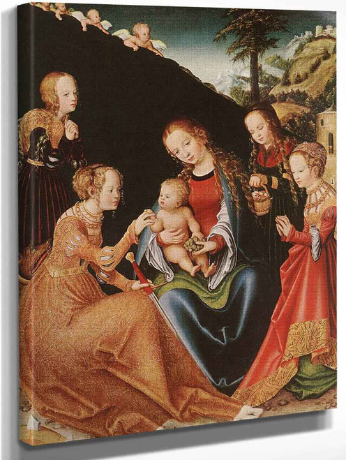 The Mystic Marriage Of St Catherine By Lucas Cranach The Elder By Lucas Cranach The Elder