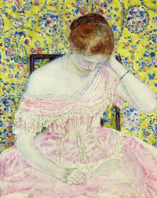 The Old Fashioned Gown By Frederick Carl Frieseke By Frederick Carl Frieseke