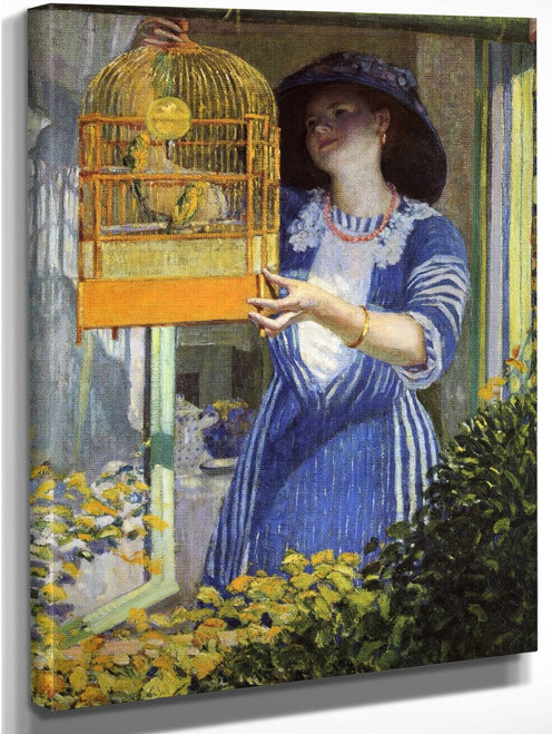 The Open Window  By Frederick Carl Frieseke By Frederick Carl Frieseke