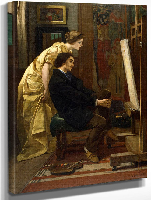 The Painter And His Model By Alfred Emile Leopold Stevens
